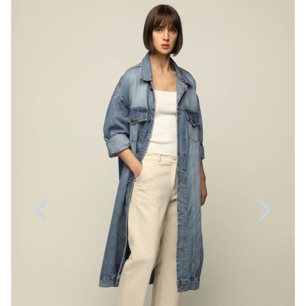 Oak + Fort Long Denim Jacket